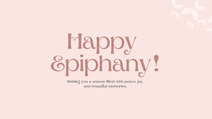 happy Epiphany wish with boho bg