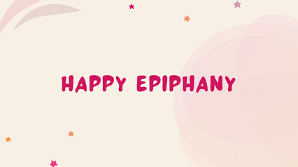 happy Epiphany wish with waivy colourful background