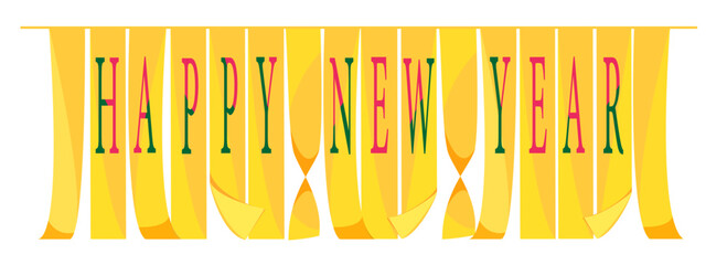 Happy New Year Flying Flag