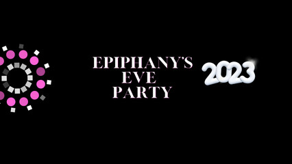 happy Epiphany wish 2023 with snow letter