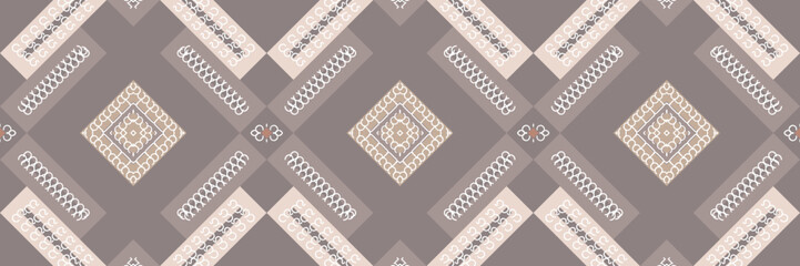 Ikat Seamless Pattern  ikat vector batik textile seamless pattern digital vector design for Print saree Kurti Borneo Fabric border brush symbols swatches party wear