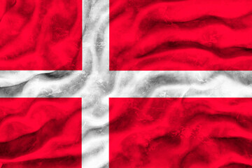 National flag of Denmark. Background  with flag  of Denmark.