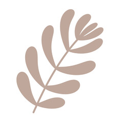 Fototapeta premium Palm three leaf element icon.