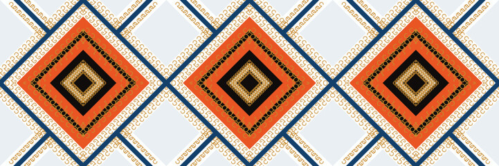 Ethnic Indian prints and patterns. traditional patterned wallpaper It is a pattern created by combining geometric shapes. Design for print. Using in the fashion industry.