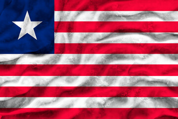 National flag of Liberia. Background  with flag of Liberia.