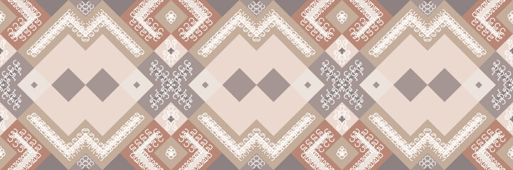 Ethnic Aztec Ikat Seamless Pattern Textile Filipino ikat seamless pattern digital vector design for Print saree Kurti Borneo Fabric Aztec brush symbols swatches stylish