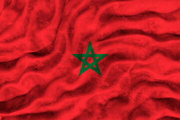 National flag of Morocco.. Background  with flag of Morocco.