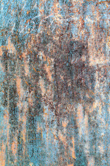 Rusty iron. The texture of the old rusty metal sheet. Closeup.