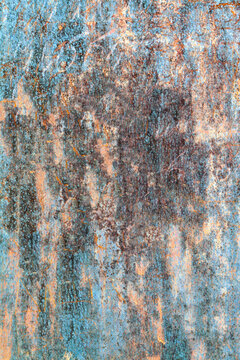 Rusty iron. The texture of the old rusty metal sheet. Closeup. © Anatoliy