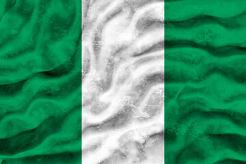 National flag of Nigeria. Background  with flag  of Nigeria.