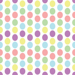 Fototapeta na wymiar polka dots pastel colorful seamless vector pattern, yellow dots, pink , green, Blue dots, purple