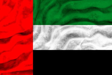National flag of United Arab Emirates. Background  with flag  of United Arab Emirates