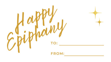 happy Epiphany wish from and too transparent background