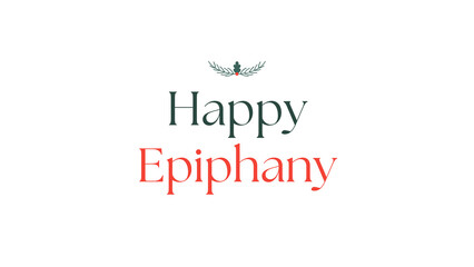 simple happy Epiphany wish transparent background