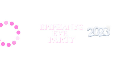 happy Epiphany wish 2023 with snow letter transparent background