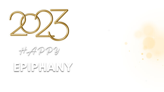 2023 Epiphany wish image with blur transparent background