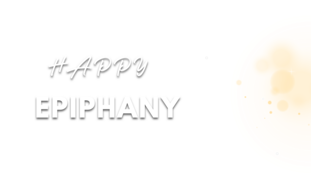 Premium Epiphany wish image with blur transparent background