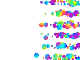 Vibrant party confetti decoration vector background. Rainbow round elements carnival vector. Surprise burst falling confetti. Prize event decoration illustration. New Year design.