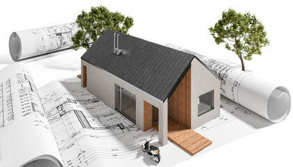 Holzrahmenhaus mit Klinker-Fassade in Planung
