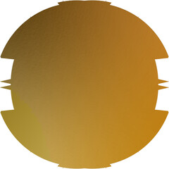 Abstract transparent blank golden texture shape design element.