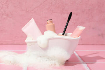 Concept of cosmetic and beauty care accessories