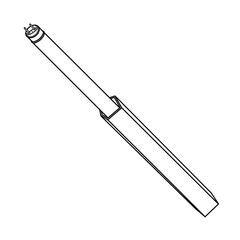 蛍光灯と箱（線画）