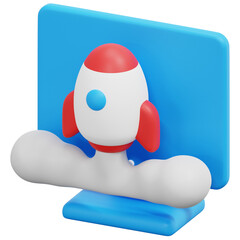 computer 3d render icon illustration