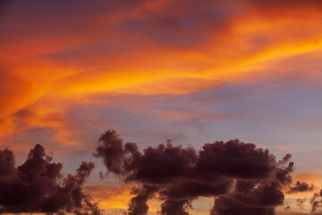 Sunset Cloudscape Background Natural Pattern