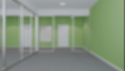 Modern office Cabinet.  3D rendering.   Meeting room. Mockup.. Abstract blur phototography.