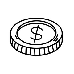 Coin line icon.