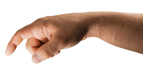 Male hand gesture hold something