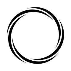 Circle line round, circular vector logo, speed abstract digital annulus