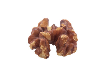 Close shoot of fried walnut. Walnut kernel. Nut isolated on transparent background png photo