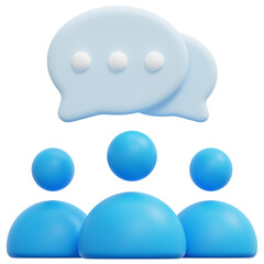 chat 3d render icon illustration