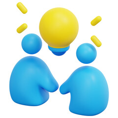 coworker 3d render icon illustration