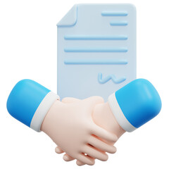 partnership 3d render icon illustration