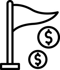 Dollar Achievement Vector Icon
