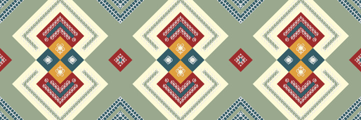 Indian ethnic design pattern. Traditional ethnic patterns vectors It is a pattern created by combining geometric shapes. Design for print. Using in the fashion industry.