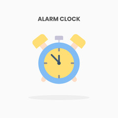 Alarm Clock icon flat. Vector illustration on white background. Can used for web, app, digital product, presentation, UI and many more.