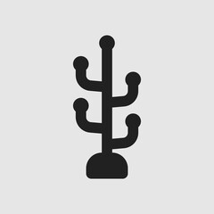 Coat stand icon in filled line style about furniture, use for website mobile app presentation