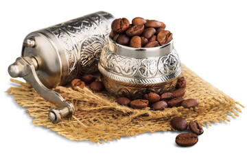 Old metal arabic coffee grinder