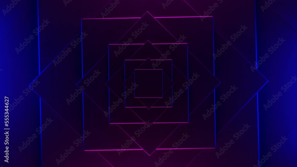 Poster rotating square spiral with colorful background. design. geometric spiral with squares. rotating spi