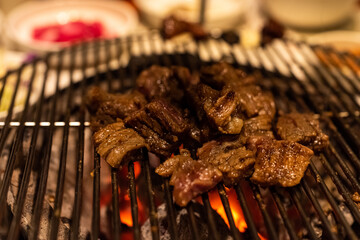 Pork dishes mixed with seasoning in Korea