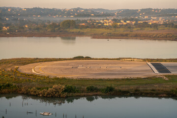 Approach to the airport runway in Corfu,Greece