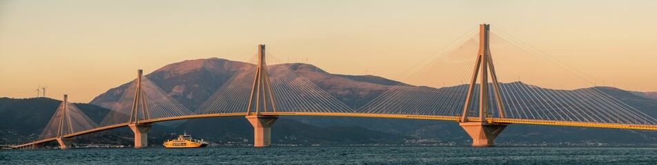 Fototapeta na wymiar Rio - Antirio, Greece's most famous bridge 