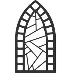 Stained Glass Window Vintage Illustration Vector