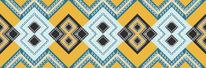 Tribal ethnic pattern. Geometric ethnic pattern traditional Design It is a pattern created by combining geometric shapes. Design for print. Using in the fashion industry.