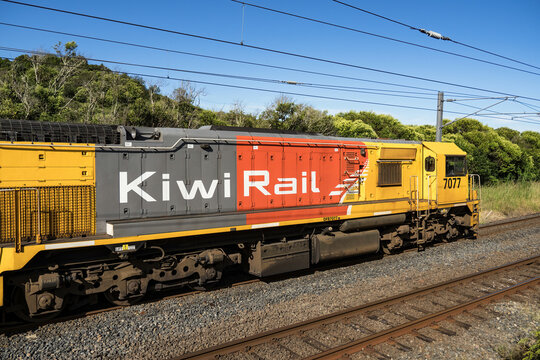 KiwiRail DFB7077 DF class locomotive. Auckland, New Zealand.