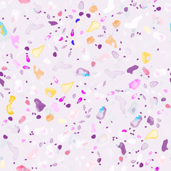 Terrazzo Texture Vector. Flooring Seamless Pattern