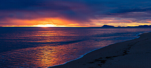 sunset at the beach